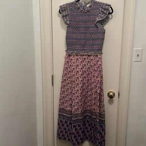 Sea New York Bianca Midi/Maxi Dress in Pink Paisley Print Size 0